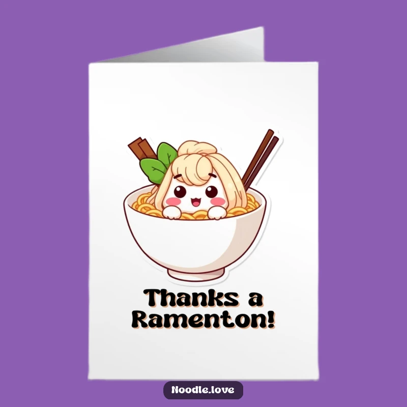 Ramen Noodle Thank You Card: Free Printable Noodle Gratitude with a Playful Wink
