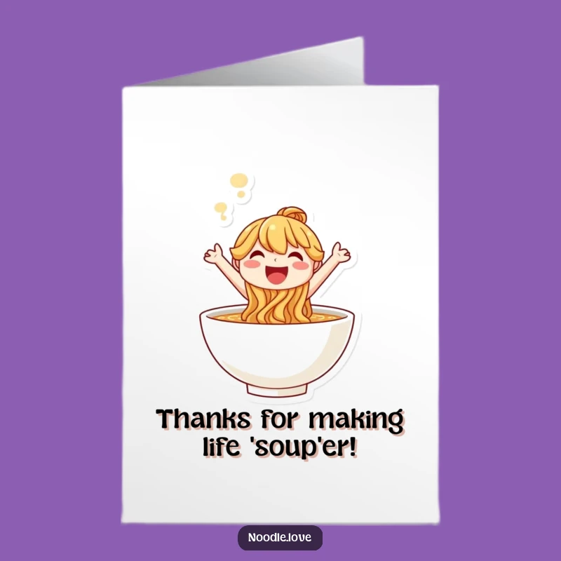 Free Printable Noodle Thank You Card: A Joyful Leap of Gratitude - Print at Home