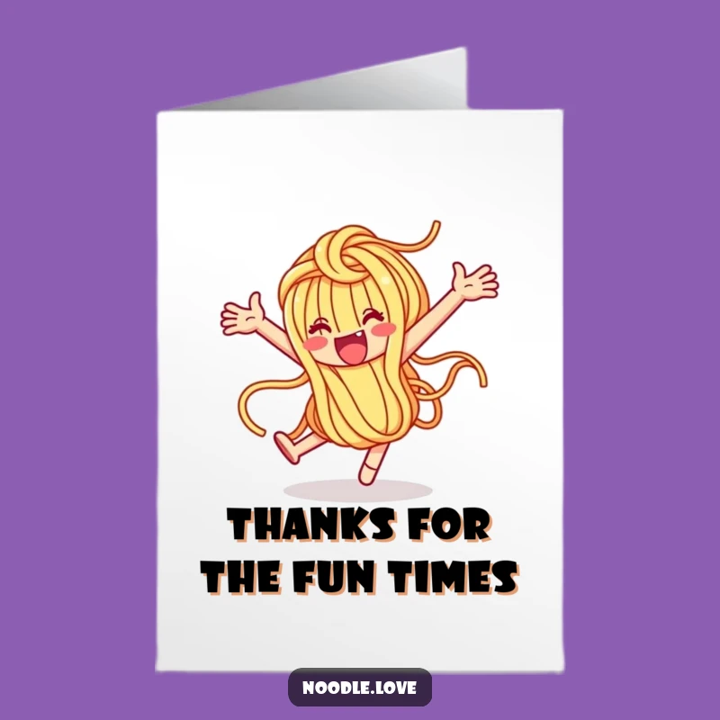 Free Printable Thank You Card: Noodle's Joyful Loop, A Funny Downloadable Gift