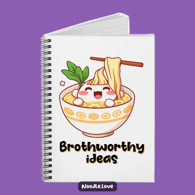 Funny Ramen Bowl Splash Notebook - Jot Down Ideas with Noodle Cheer, Great Funny Gift