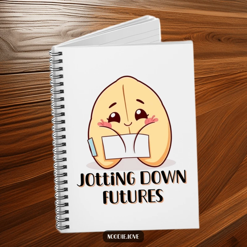 Funny Fortune Cookie Notebook: A winking fortune cookie pops open with a grin, ideal for a funny gift for note-takers.