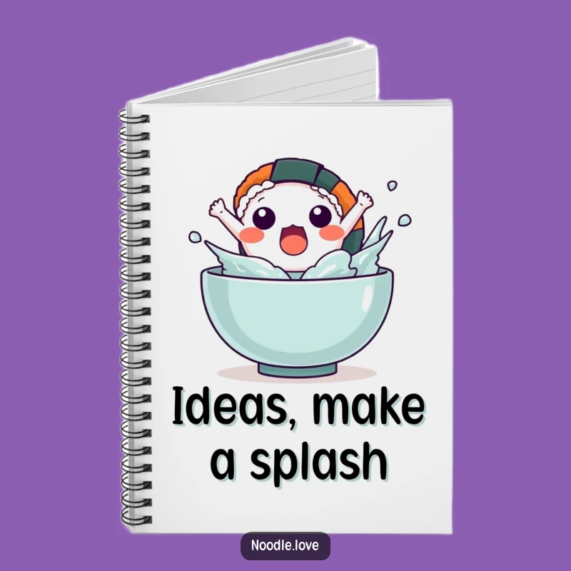 Funny Kawaii Sushi Surprise Notebook - Humorous Journal Gift