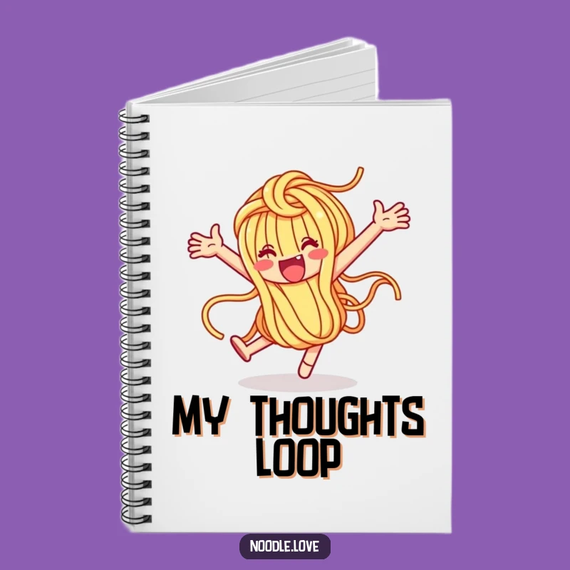 Funny Noodle Loop-de-Loop Notebook - Write with Whimsy, Great Funny Gift