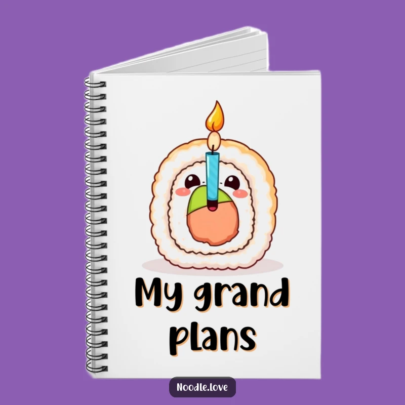 Funny Sushi Birthday Candle Notebook - Hilarious Party Planner Gift
