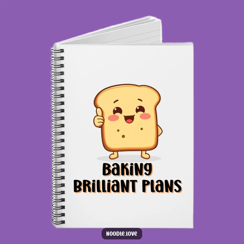 Funny Thumbs-Up Bread Notebook - Write with Positive Vibes!