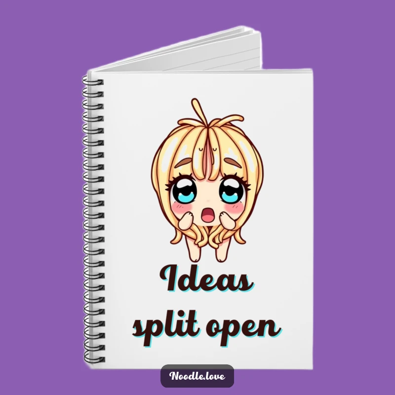 Funny Surprised Noodle Split Notebook: Jot Down Thoughts Hilariously