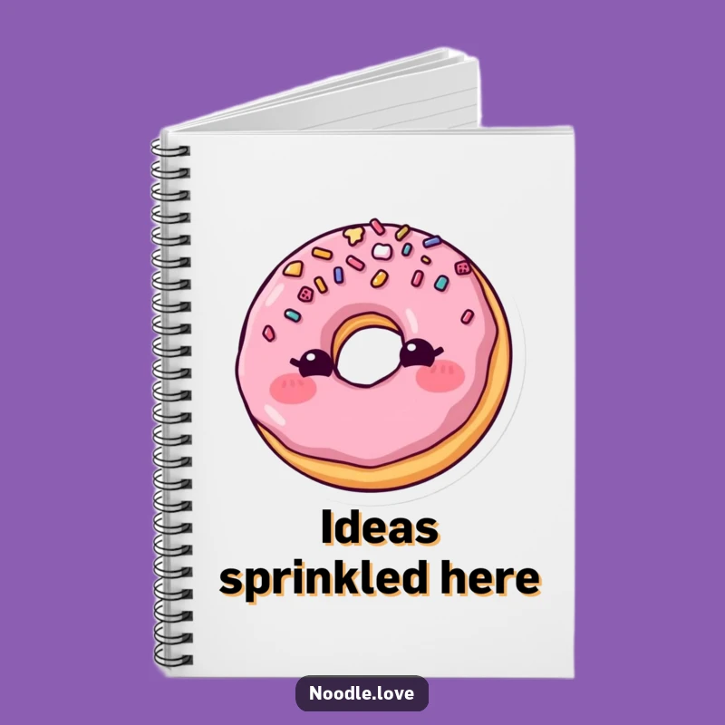 Funny Blushing Donut Notebook: Jot Down Sweet Ideas - Funny Gift