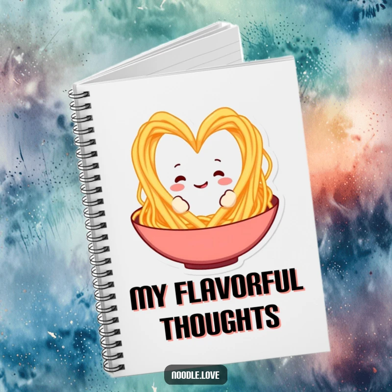 Funny Spaghetti Heart Notebook: A journal with a spaghetti character making a heart, perfect for writing recipes and funny food notes.
