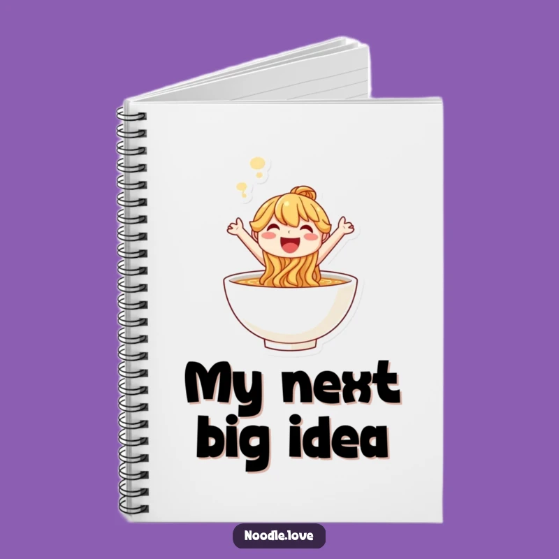 Funny Noodle Leap Notebook: Joyful Character Journal, Excellent Funny Gift