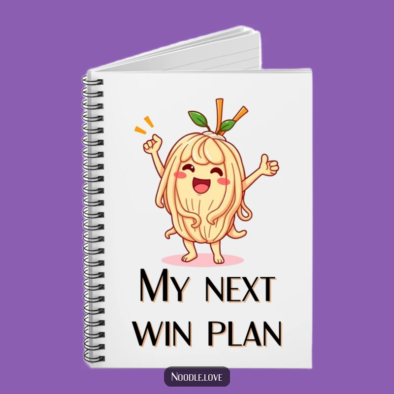 Funny Kawaii Noodle Victory Dance Notebook - Humorous Journal Gift for Ideas