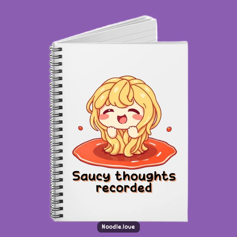 Funny Noodles Notebook: Giggling in Sauce Puddle, Hilarious Journal & Gift