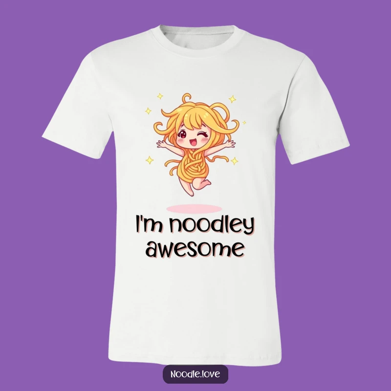Funny Dancing Noodle T-Shirt - Character Twirl Sparkle Humor Tee