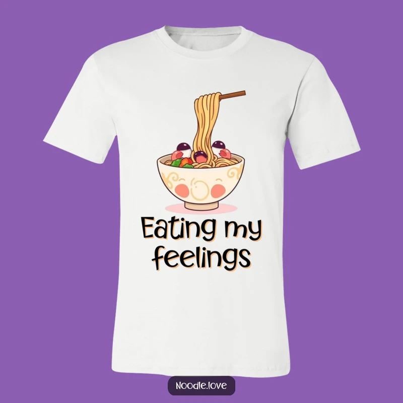 Funny Ramen Self-Slurp T-Shirt - Comical Apparel for Noodle Devotees
