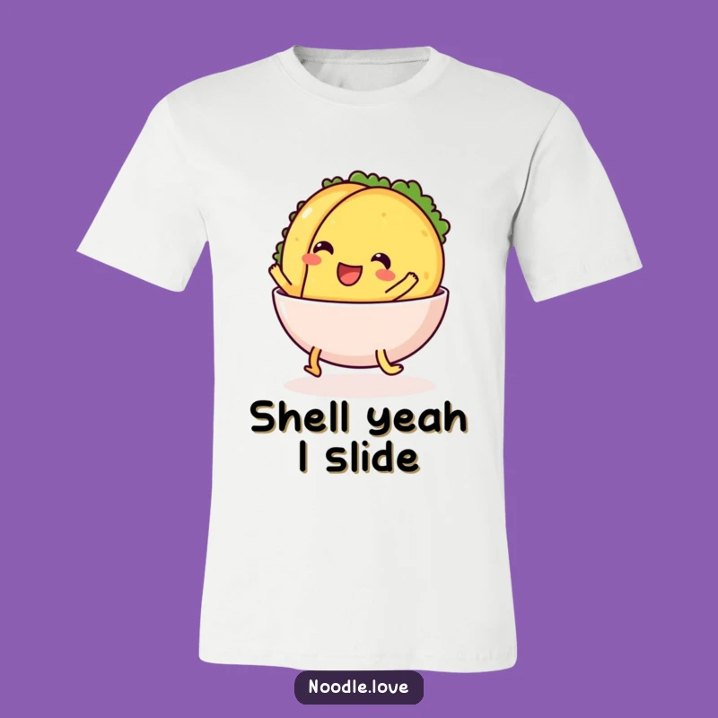 Funny Sliding Taco T-Shirt - Comical Apparel for Fiesta Enthusiasts