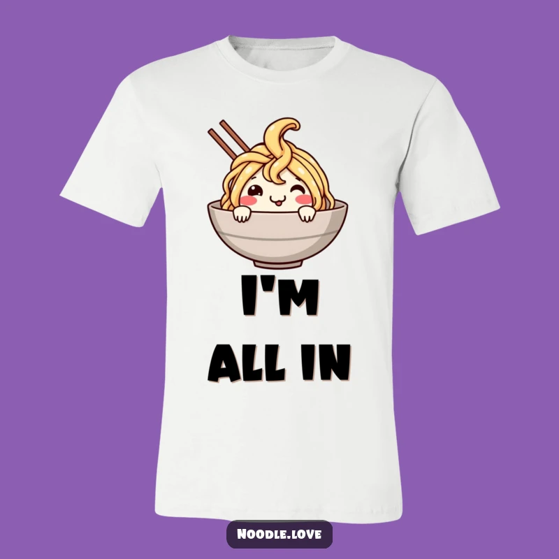 Funny Noodle Dive T-Shirt: Wear Your Joyful Appetite with Pride!