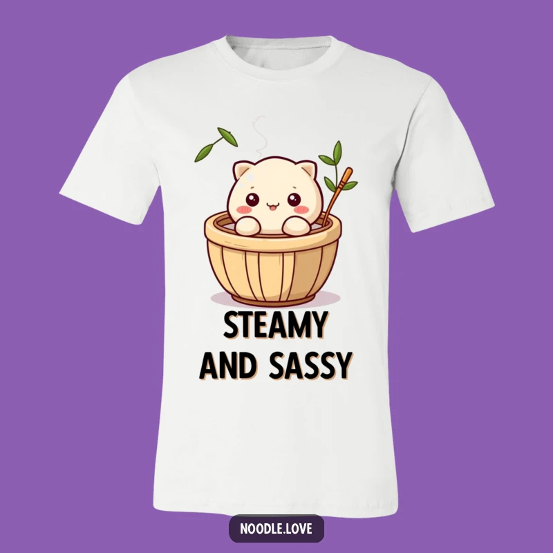 Funny Dumpling Wink Tee: Hilarious Steaming Basket Character - Great Funny Gift!