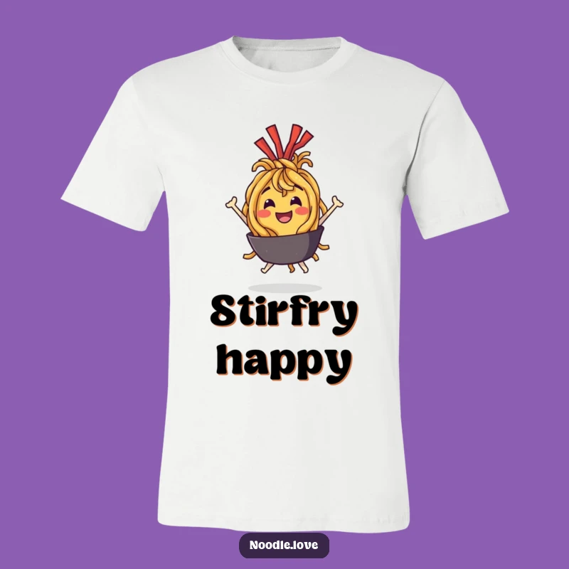 Funny Noodle Bounce T-Shirt: Delightful Character Tee for Comfy Style