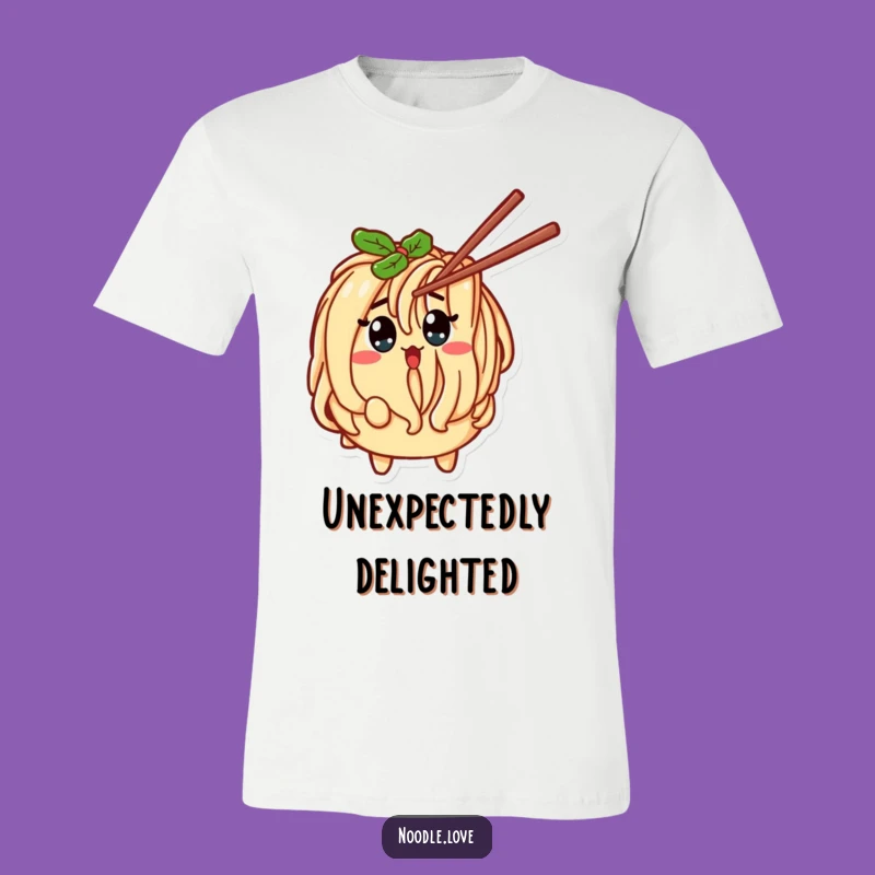 Funny Tickled Noodle T-Shirt - Surprised Pasta Face Tee, Best Funny Gift!