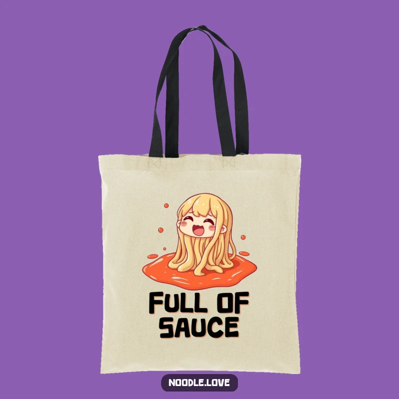 Funny Noodle Tote Bag - Gleeful Sauce Splashing Everyday