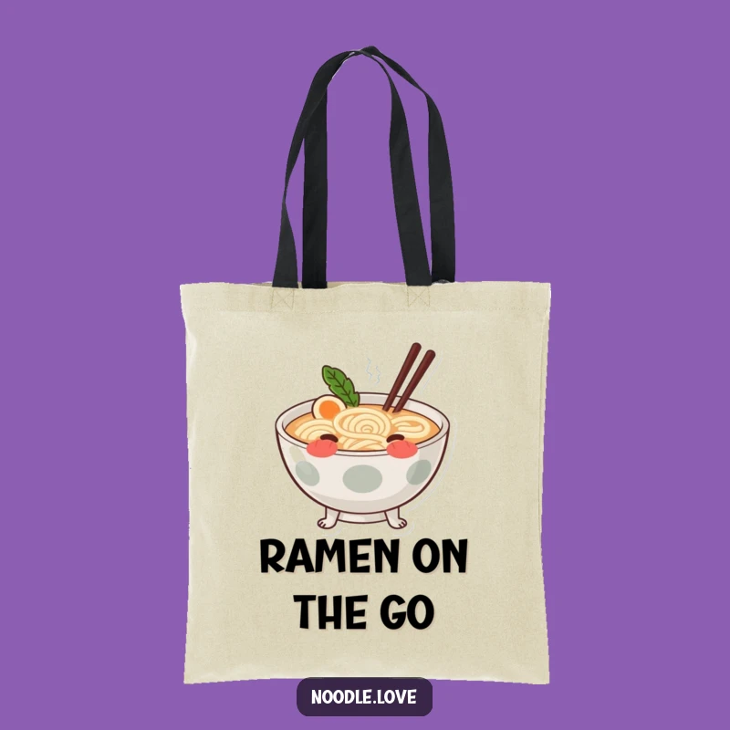 Funny Blushing Ramen Tote Bag - Carry Your Noodle Love!