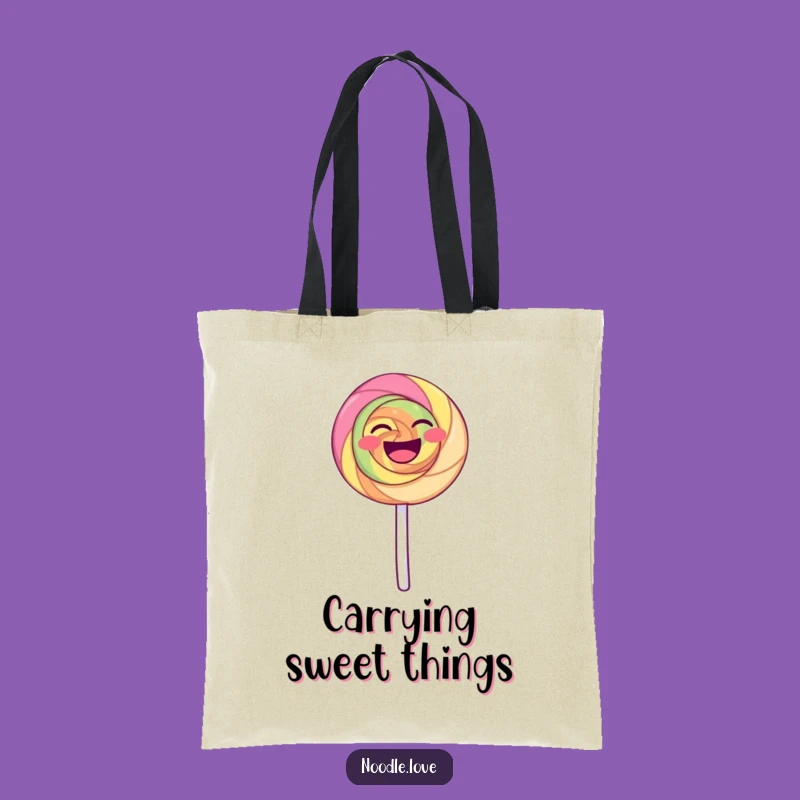 Funny Laughing Lollipop Tote Bag: Carry Sweet Fun - Funny Gift
