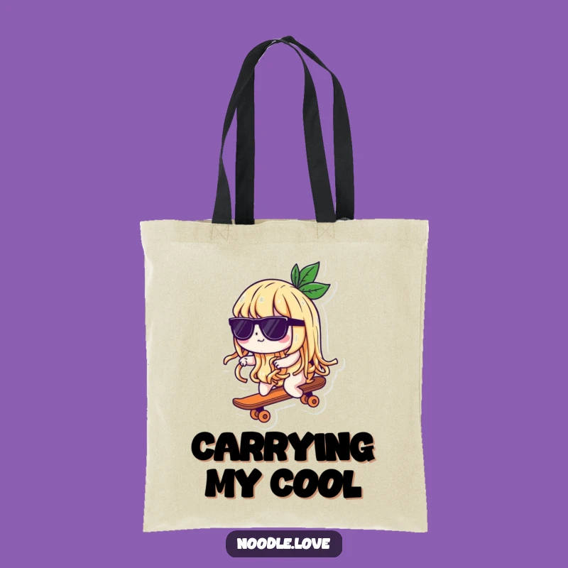 Funny Noodle Skater Tote Bag: Carry Your Fun, Hilarious Style, Great Gift