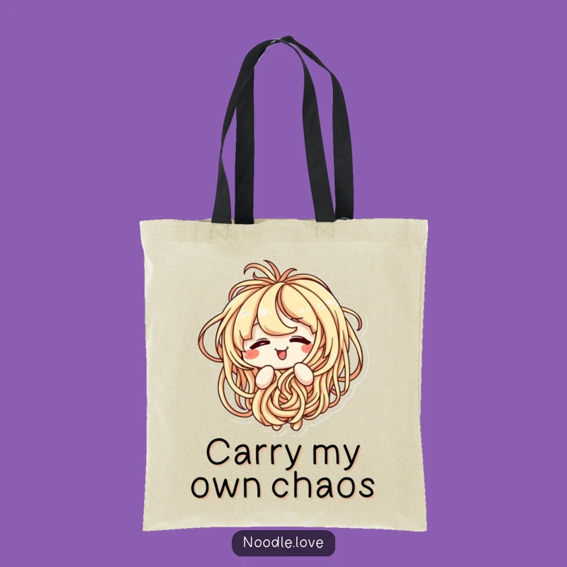 Funny Noodle Tote Bag: Amused Character Tangle, Practical & Humorous Gift