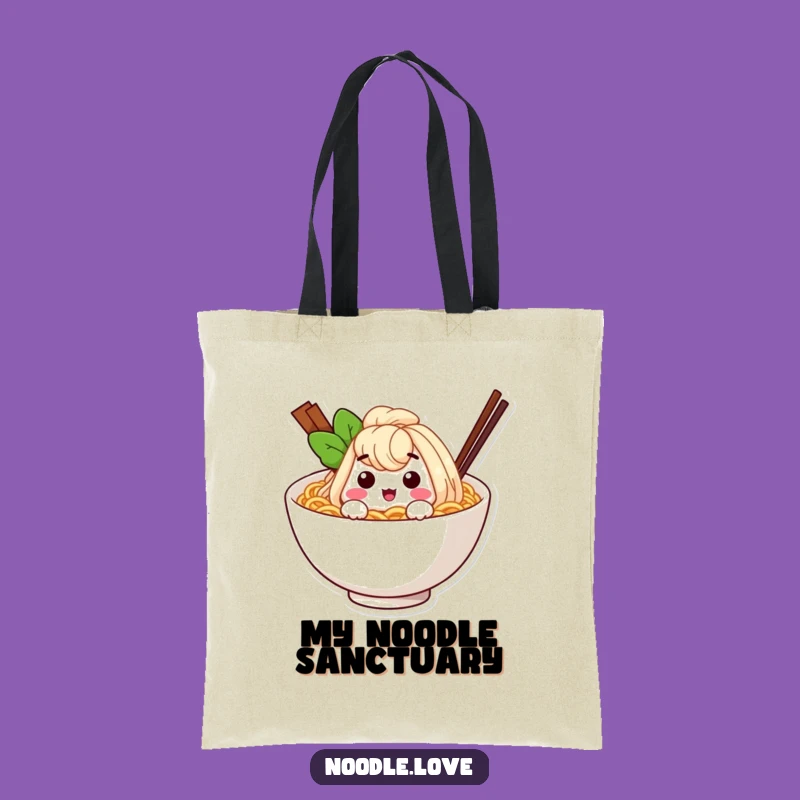Funny Ramen Noodle Wink Tote Bag: Stylish & Hilarious Noodle Accessory