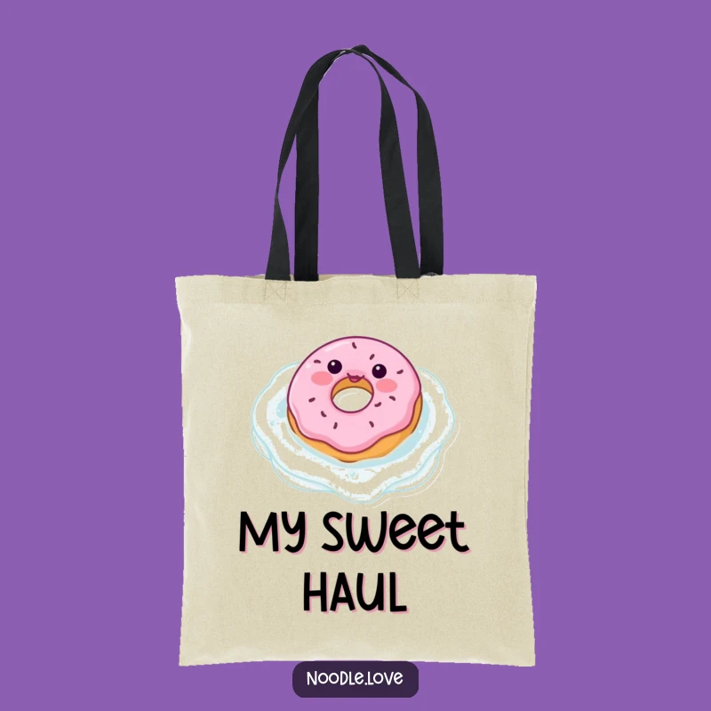 Funny Donut Milk Pool Tote Bag: Carry Your Sweetness and Style Everywhere